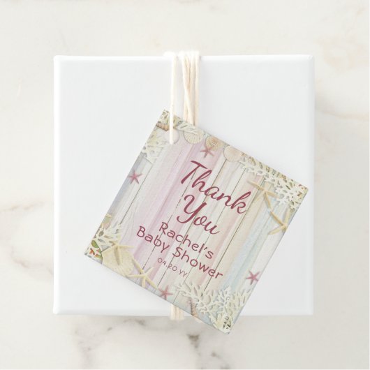 Bedankt voor het Baby shower van Tropische Beach S Bedankjes Labels (In situ)