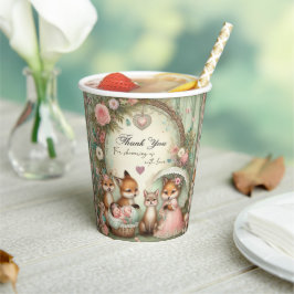 Bedankt voor het baby showers van papieren bekers