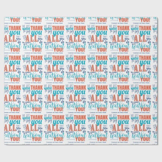 Bedankt voor het Bedankt Typografie Cadeaupapier (Vlak)