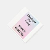 Bedankt voor het bedrukken van het servet (Hoek)