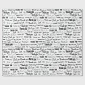 Bedankt voor het beste woord zwart en white_small cadeaupapier (Vlak)