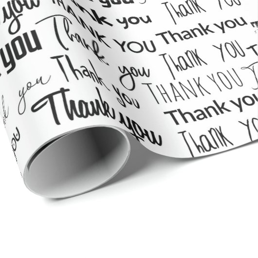 Bedankt voor het beste woord zwart en white_small cadeaupapier (Rol Hoek)