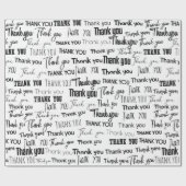 Bedankt voor het beste woord zwart-wit cadeaupapier (Vlak)