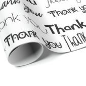 Bedankt voor het beste woord zwart-wit cadeaupapier (Rol Hoek)