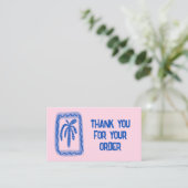 Bedankt voor het bestellen van sociale pictogramme visitekaartje (Staand voorkant)