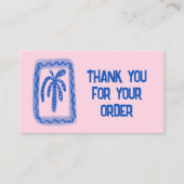 Bedankt voor het bestellen van sociale pictogramme visitekaartje (Voorkant)