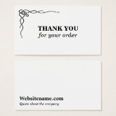 Bedankt voor het bestellen van Visitekaartjes Klan (Voorkant /achterkant)