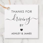 Bedankt voor het besturen door Labels, Baby shower Bedankjes Labels (Voorkant)