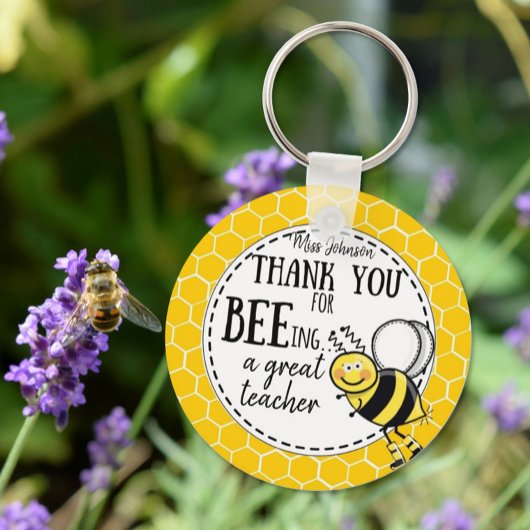 bedankt voor het bijen als een geweldige leraar bi sleutelhanger