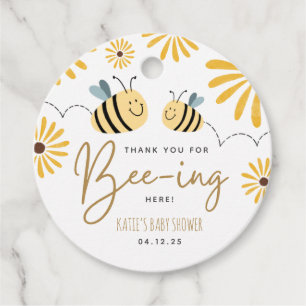Bedankt voor het bijen hier Baby shower Bedankjes Labels