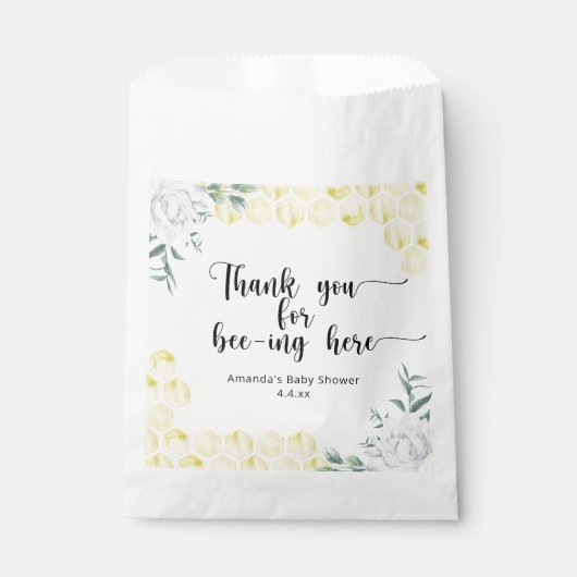 Bedankt voor het bijen hier - bedankzakje (Voorkant)