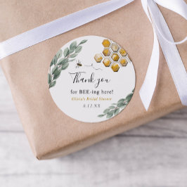 Bedankt voor het bijen hier Eucalyptus Ronde Sticker