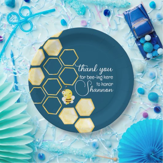 Bedankt voor het bijen hier papieren Bord (Feest)