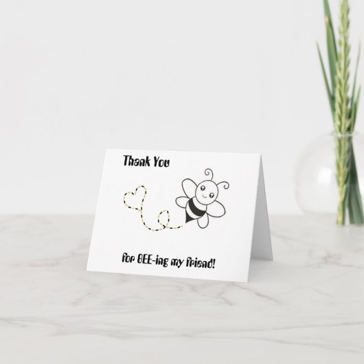 Bedankt voor het bijen van mijn vriend. (Voorkant)