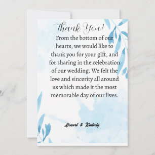 Bedankt voor het bijwonen van een bruiloft