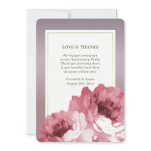 Bedankt voor het bijwonen van Jubileum Party Kaart