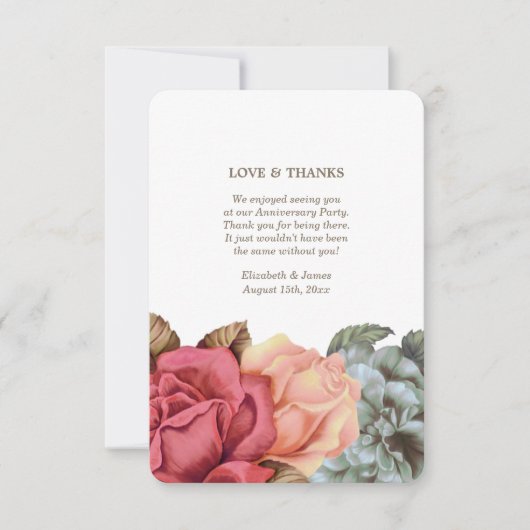 Bedankt voor het bijwonen van Jubileum Party Kaart (Voorkant)