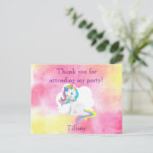 Bedankt voor het bijwonen van mijn feest girly uni briefkaart (Staand voorkant)