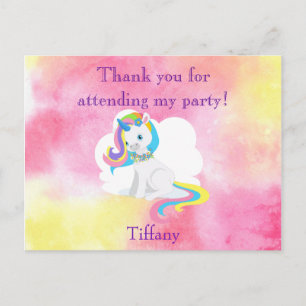Bedankt voor het bijwonen van mijn feest girly uni briefkaart