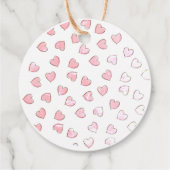 BEDANKT VOOR HET BIJWONEN VAN ONS BABY SHOWER ROZE BEDANKJES LABELS (Achterkant)