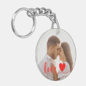 Bedankt voor het bijwonen van paar foto bruiloft g sleutelhanger (Voorkant Links)