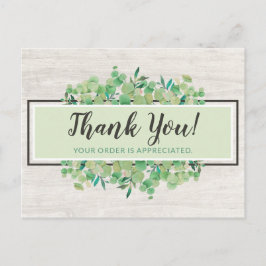 Bedankt voor het botanische groen Eucalyptus en ho Briefkaart