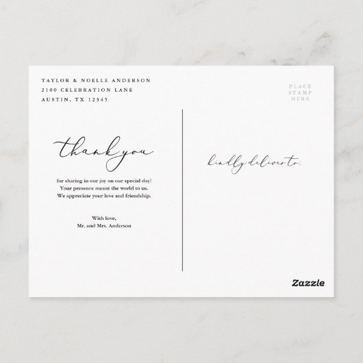 Bedankt voor het Briefkaart (Achterkant)