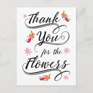 Bedankt voor het Briefkaart bloemen