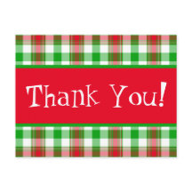 Bedankt voor het Briefkaart van Christmas Plaid