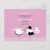 Bedankt voor het Briefkaart van Wedding Birds (Voorkant)