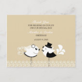 Bedankt voor het Briefkaart van Wedding Birds (Voorkant)