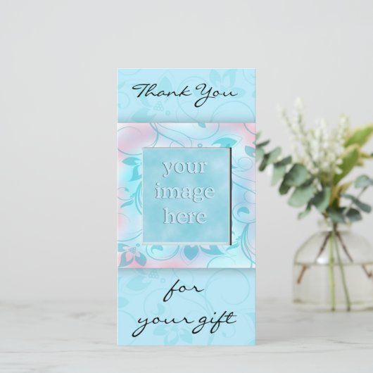 Bedankt voor het cadeau - blauw (Staand voorkant)