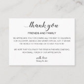 Bedankt voor het cadeau-pakje voor het huwelijk plaatskaartje (Voorkant)