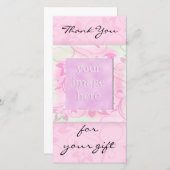 Bedankt voor het cadeau - roze fotokaart (Voorkant / Achterkant)