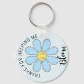 Bedankt voor het cadeau van de leraar om me bloem  sleutelhanger (Voorkant)