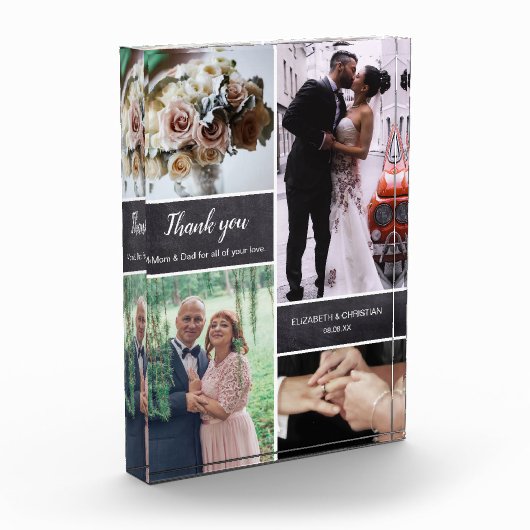 Bedankt voor het cadeau van Parent Wedding Photo C Fotoblokken (Links)