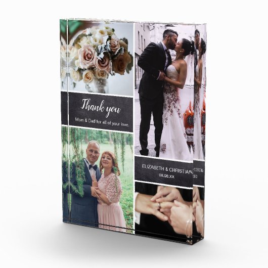 Bedankt voor het cadeau van Parent Wedding Photo C Fotoblokken (Rechts)