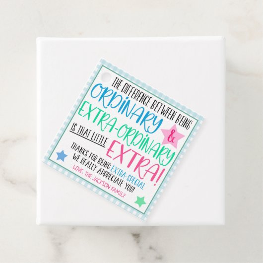 Bedankt voor het cadeauLabel Bedankjes Labels (In situ)