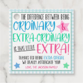 Bedankt voor het cadeauLabel Bedankjes Labels (Voorkant)