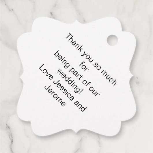 Bedankt voor het cadeauLabel Bedankjes Labels (Achterkant)