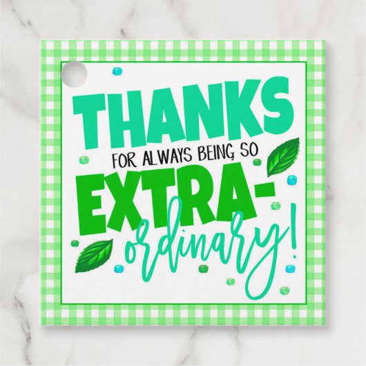 Bedankt voor het cadeauLabel Bedankjes Labels (Voorkant)