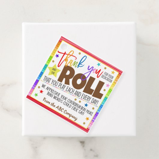 Bedankt voor het cadeauLabel Bedankjes Labels (In situ)