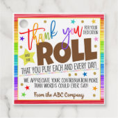 Bedankt voor het cadeauLabel Bedankjes Labels (Voorkant)