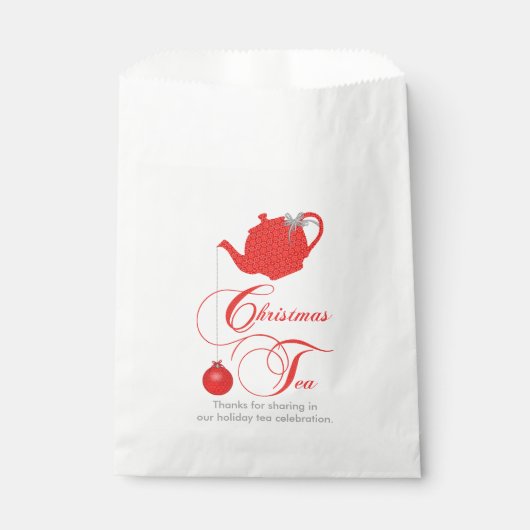 Bedankt voor het delen in kerstthee bedankzakje (Voorkant)