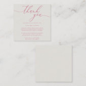 Bedankt voor het delen van de trouwdag informatiekaartje (Voorkant / Achterkant)