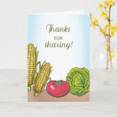 Bedankt voor het delen van groenten kaart (Gele Bloem)