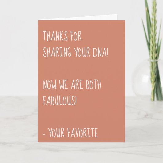 Bedankt voor het delen van je DNA, we zijn allebei Kaart (Voorkant)