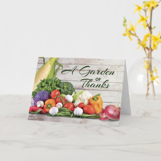 Bedankt voor het delen van tuingroenten en product kaart (Gele Bloem)