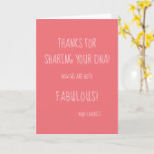 Bedankt voor het delen van uw DNA Funny Gezegde Ro Kaart (Gele Bloem)