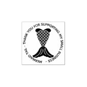 Bedankt voor het eenvoudige Zeemeermin. Rubberstempel (Afrduk)